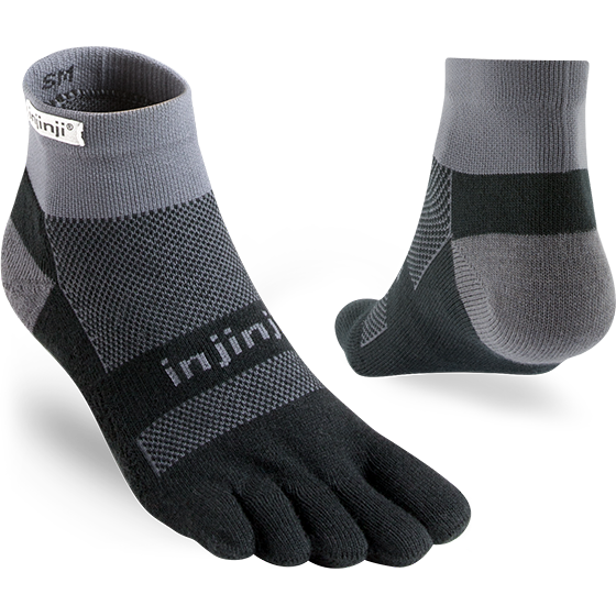 Run Midweight Mini-Crew Ankle Socks by Injinji - Unisex