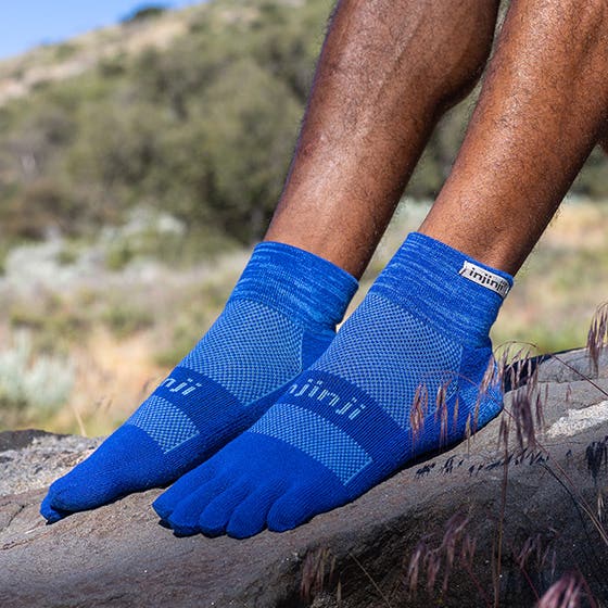 Trail Midweight Mini-Crew Ankle Socks by Injinji
