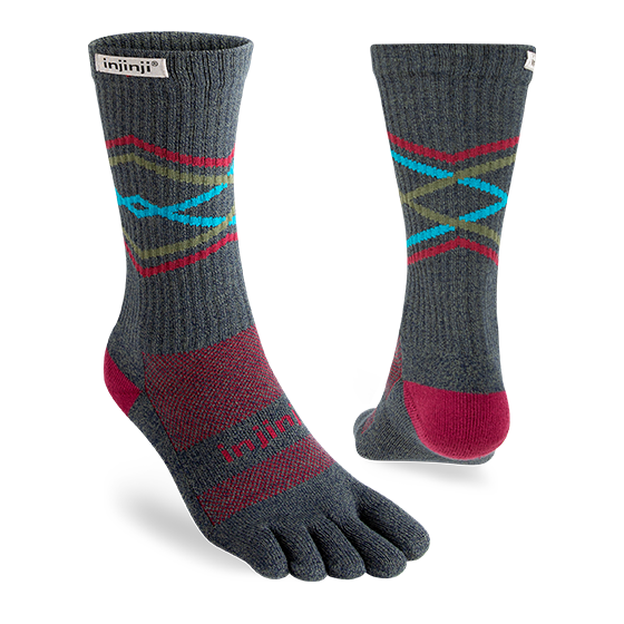 Chaussettes de course mi-lourdes Trail Crew par Injinji