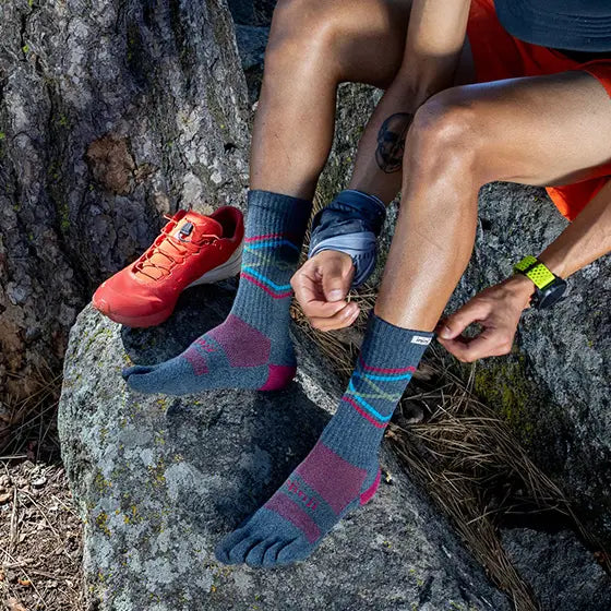Chaussettes de course mi-lourdes Trail Crew par Injinji