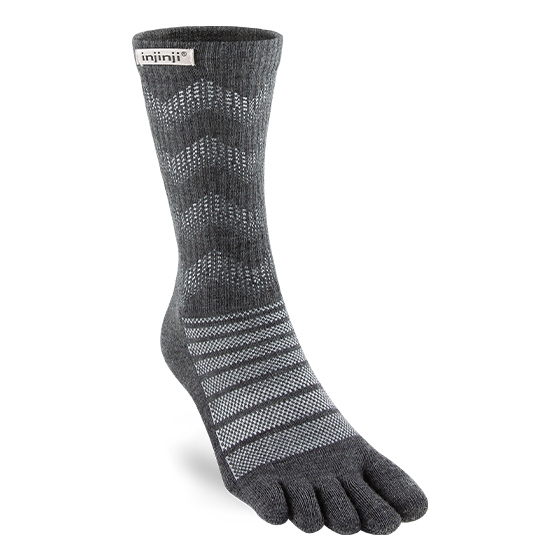 Outdoor Midweight Crew Merino Wool Toe Socks by Injinji - Unisex