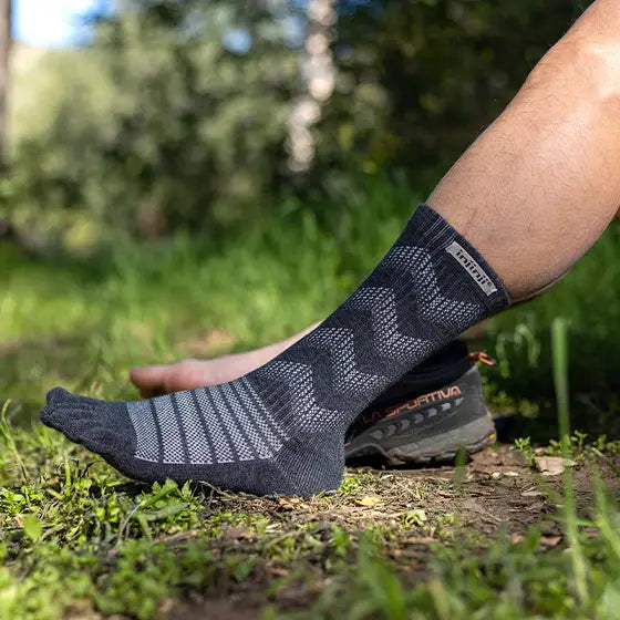 Outdoor Midweight Crew Merino Wool Toe Socks by Injinji - Unisex