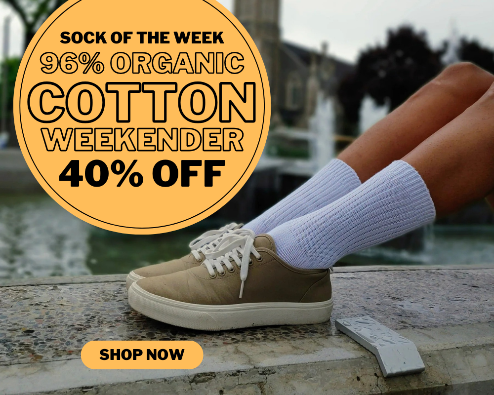 J.B. Field's 96% Organic Cotton Weekender Socks