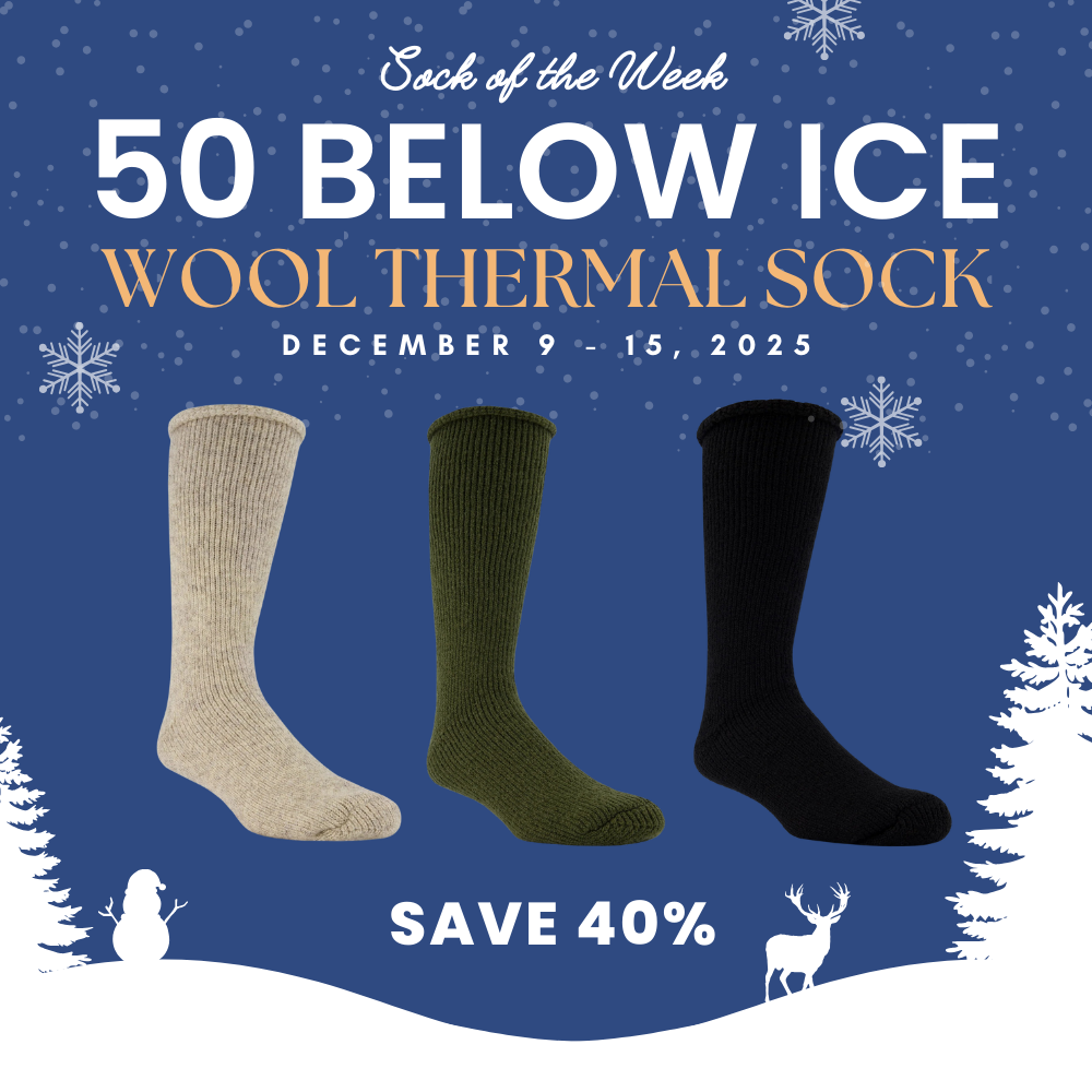 Chaussettes thermiques en laine islandaise « 50 Below Ice » pour hommes de JB Field