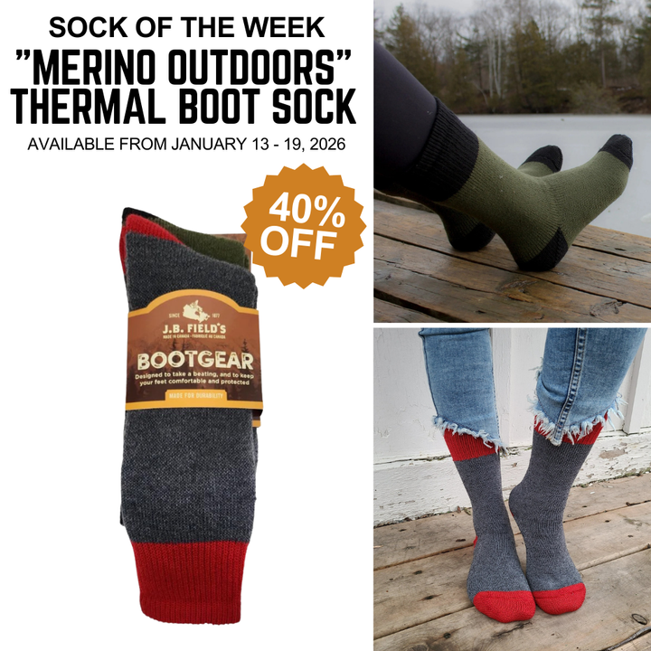 J.B. Field's Bootgear "Merino Outdoors" Thermal Boot Sock