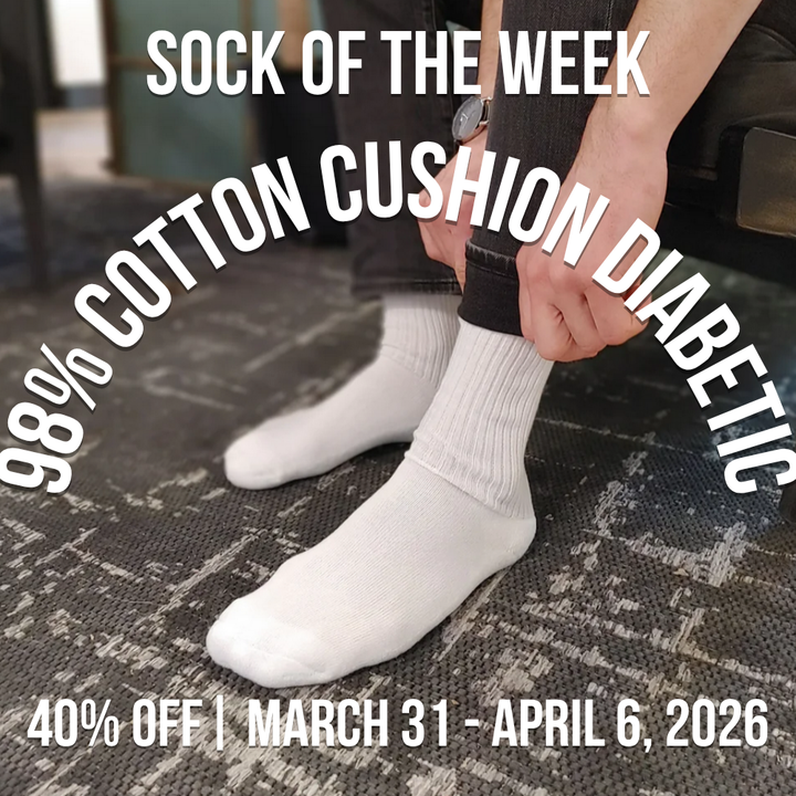 Chaussettes pour diabétiques avec coussinets en coton à 98 % de JB Field