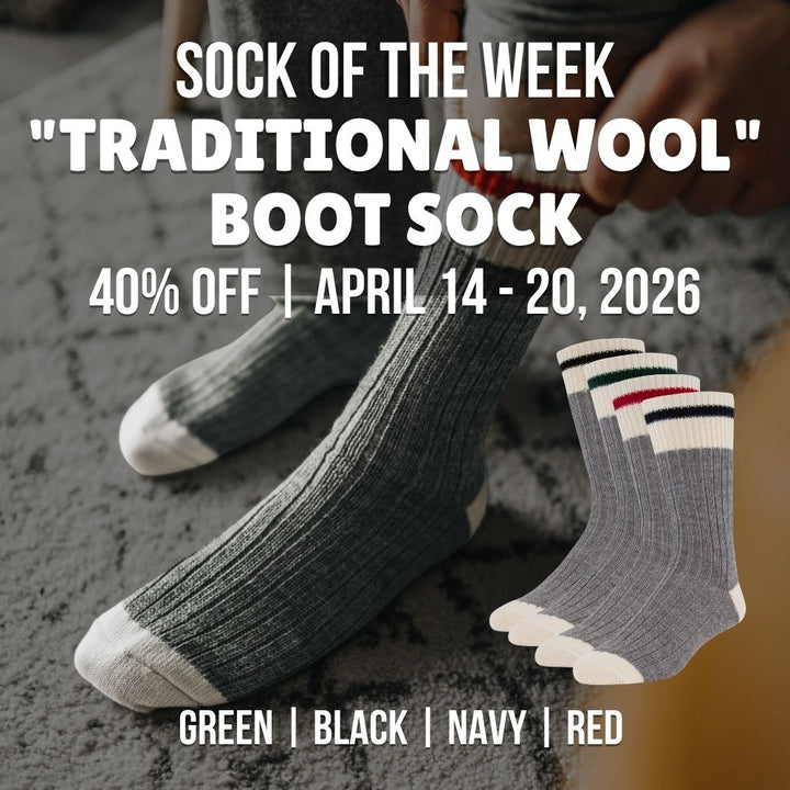 J.B. Field's Casual "Traditional Wool" Boot Sock
