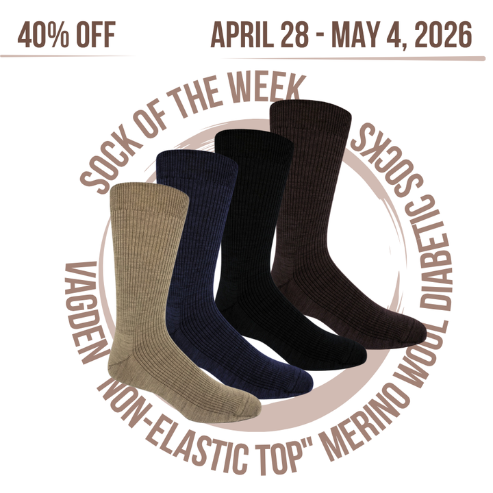 Vagden "Non-Elastic Top" Merino Wool Dress Diabetic Socks
