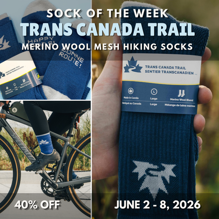 Trans Canada Trail Merino Wool Mesh Hiking Socks - Made in Canada