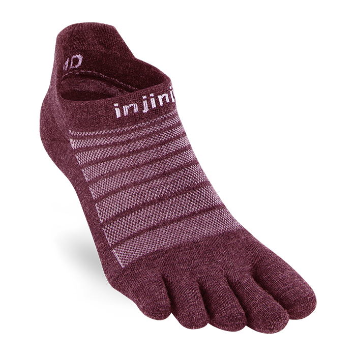 Injinji Run Lightweight Merino Wool No Show Ankle Socks - Unisex