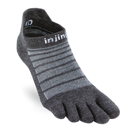 Run Lightweight Merino Wool No Show Ankle Socks - by Injinji