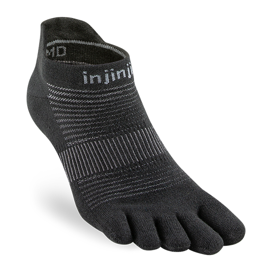 Run Lightweight CoolMax No Show Ankle Socks - by Injinji