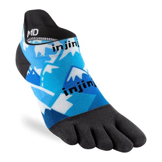 Injinji Run Lightweight No-Show Toe Socks (Artist Design)- Men's