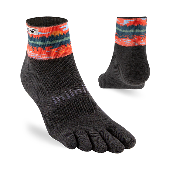 Artist Designed Mini Crew Running Toe Socks by Injinji- Men's