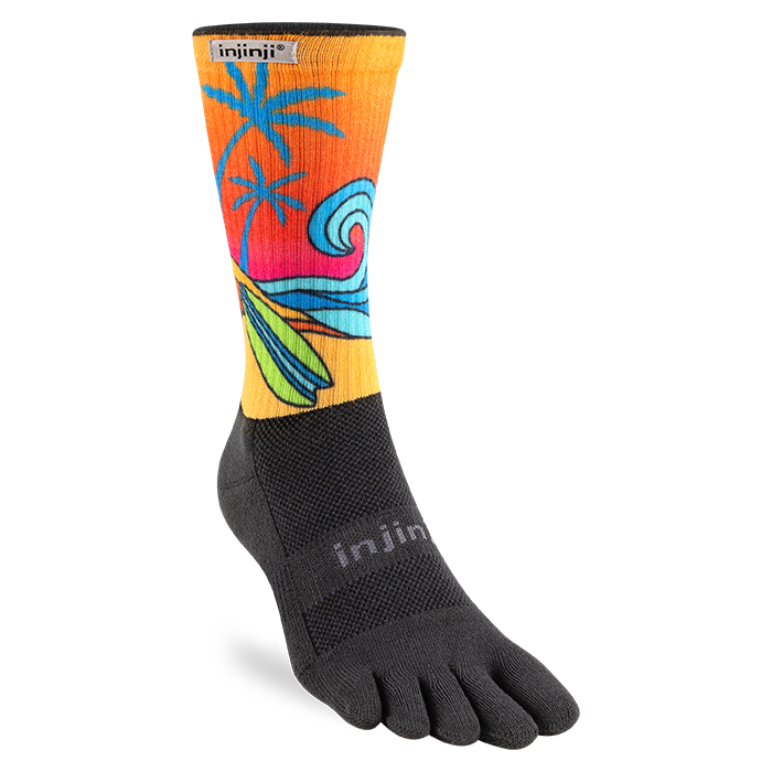 Artist Designed Running Crew Toe Socks - By Injinji