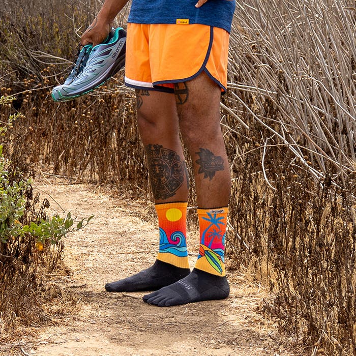 Artist Designed Running Crew Toe Socks - By Injinji