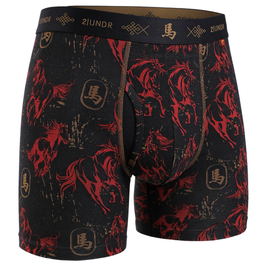 "Horseplay" Day Shift 6" Boxer Brief by 2UNDR