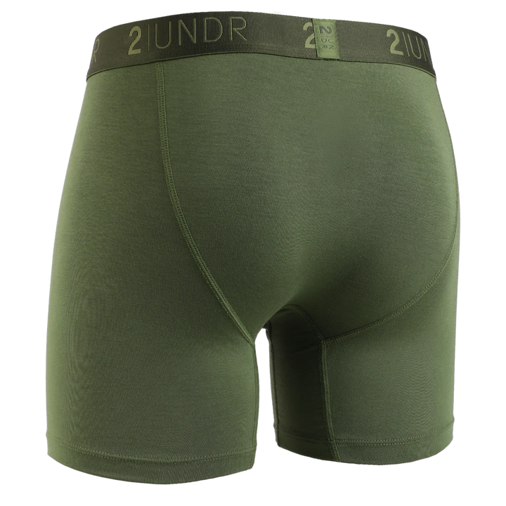 "Army Green" Swing Shift 6" Boxer Brief by 2UNDR