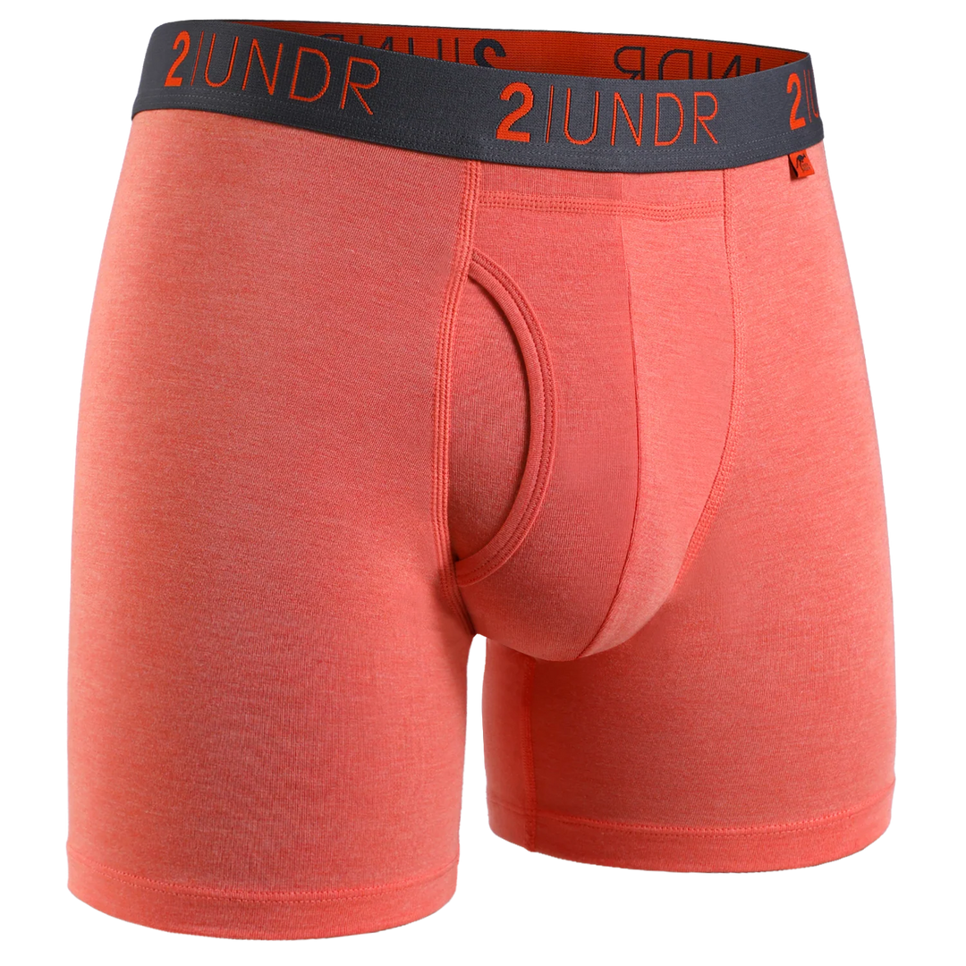 "Coral" Swing Shift 6" Boxer Brief by 2UNDR