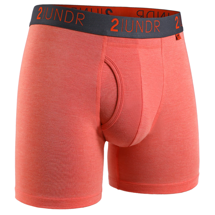 "Coral" Swing Shift 6" Boxer Brief by 2UNDR