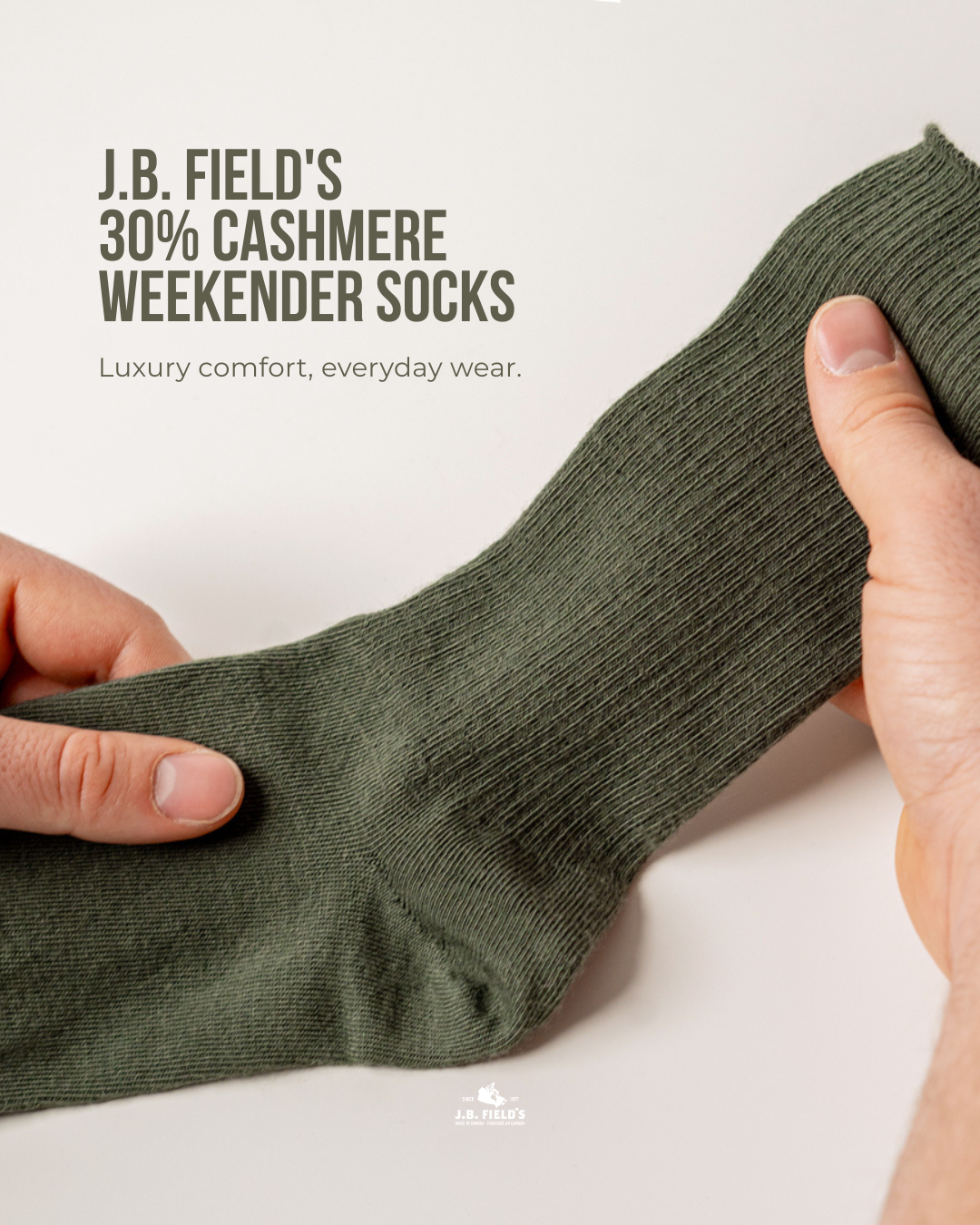 J.B. Field's Cashmere "Non-binding" Weekender Socks