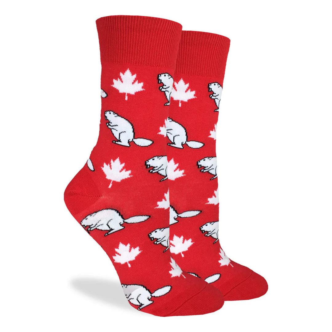 Chaussettes mi-mollet en coton « Canada Beaver » de Good Luck Sock