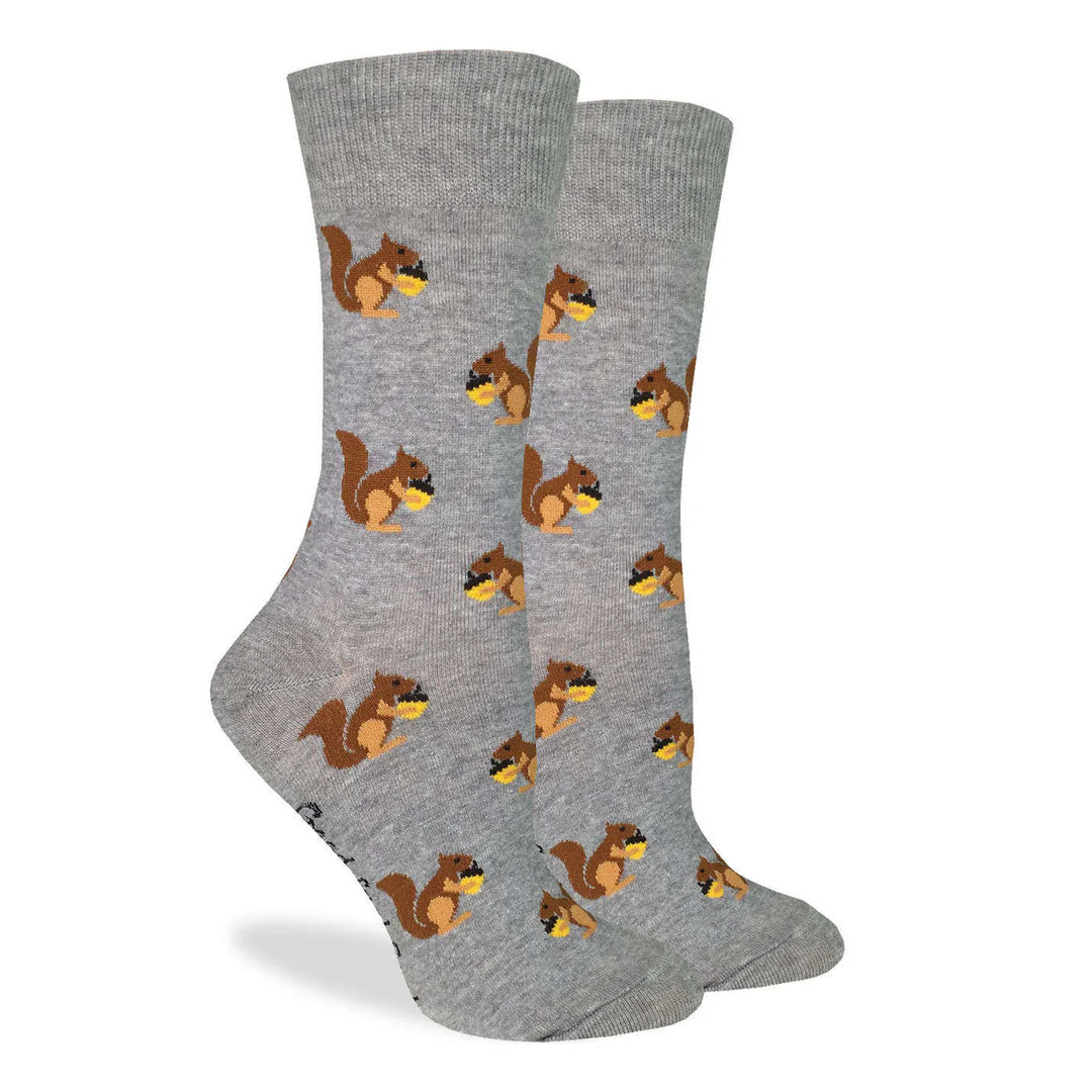 Chaussettes mi-mollet en coton « Écureuil » de Good Luck Sock