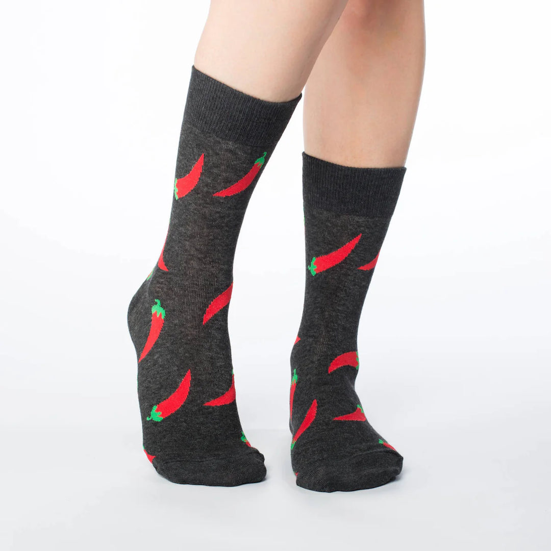 Chaussettes mi-mollet « Hot Peppers » de Good Luck Sock