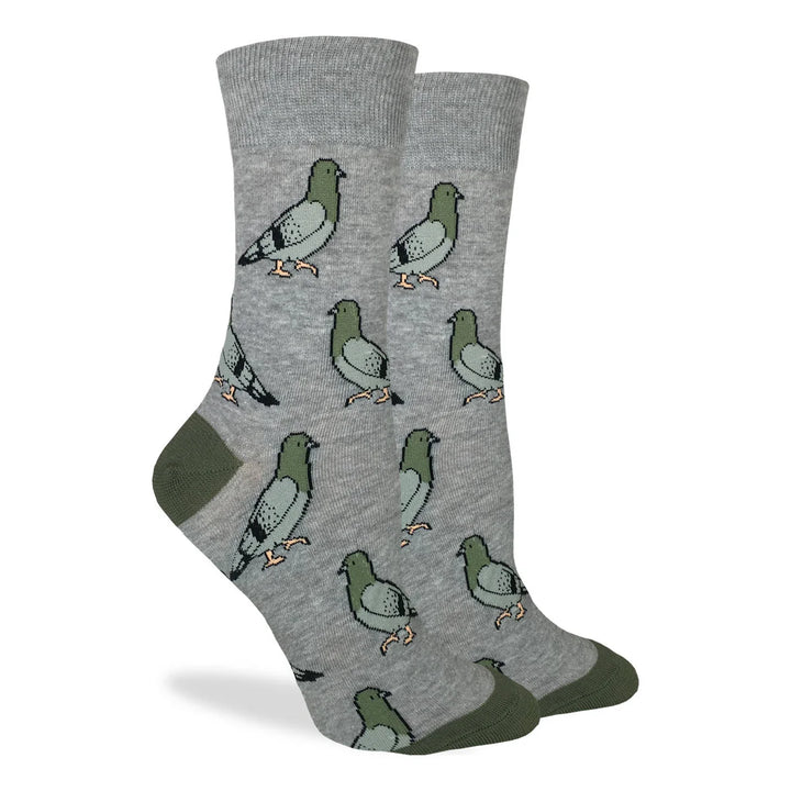 Chaussettes mi-mollet en coton « Pigeons » de Good Luck Sock