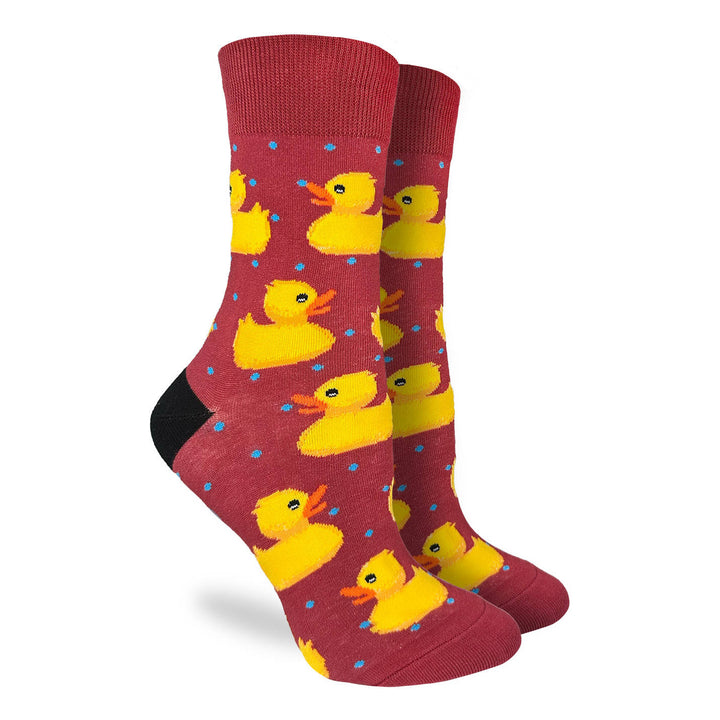 "Rubber Ducks" Cotton Crew Socks by Good Luck Sock