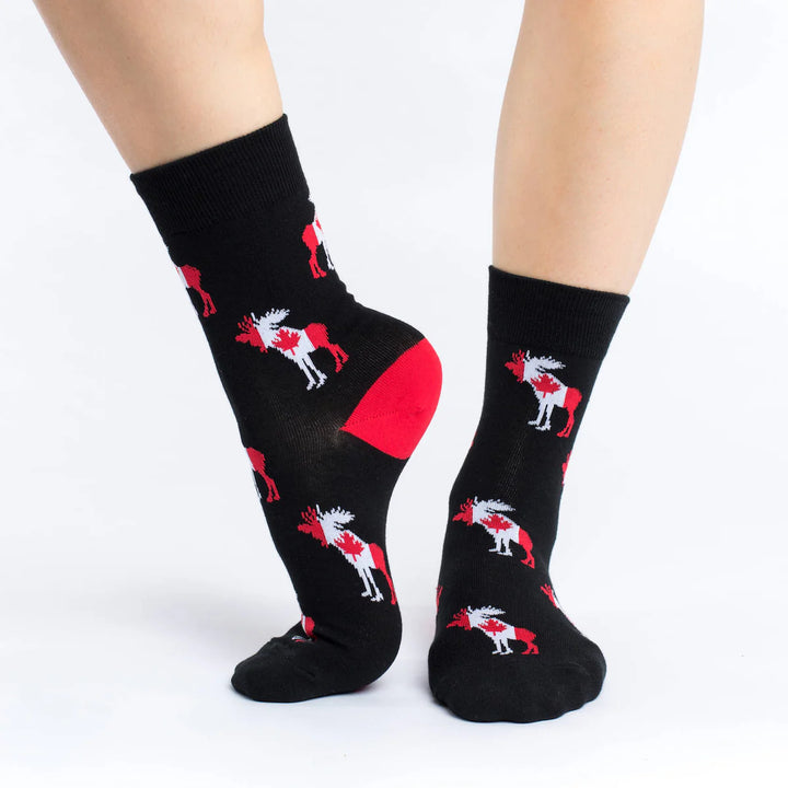 Chaussettes en coton « Canada Moose » par Good Luck Sock