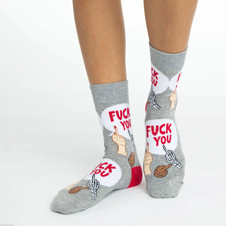 Chaussettes en coton « F@*% You » de Good Luck Sock