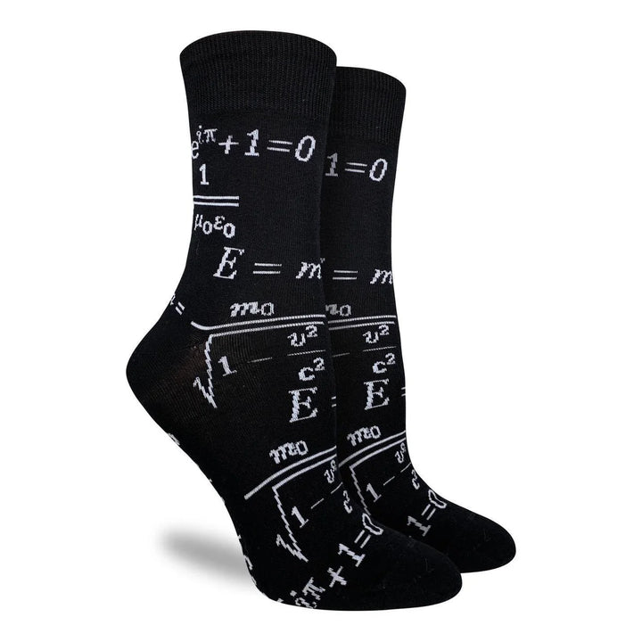 "Math Equations"  Cotton Crew Socks by Good Luck Sock