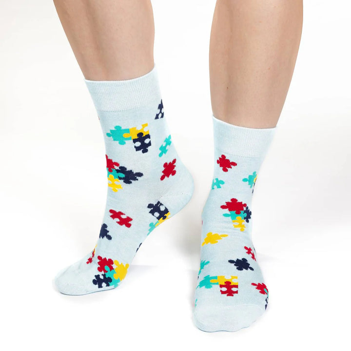 Chaussettes en coton « Puzzle Pieces » de Good Luck Sock