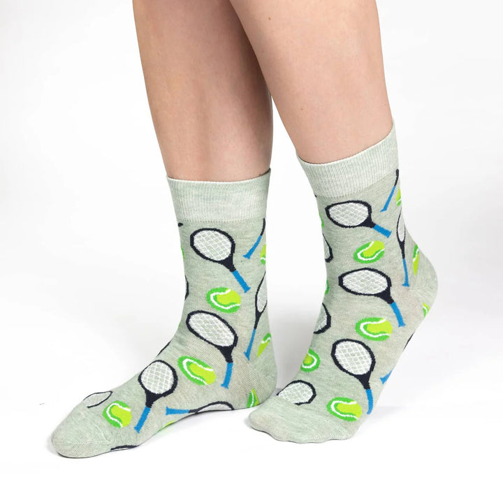 Chaussettes mi-mollet en coton « Tennis » de Good Luck Sock