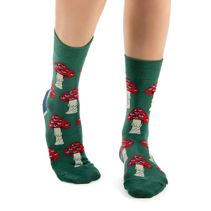 Chaussettes en coton « Champignon magique » de Good Luck Sock 