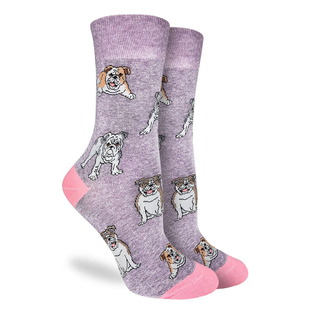 " Bulldogs" Cotton Crew Socks by Good Luck Sock - Medium