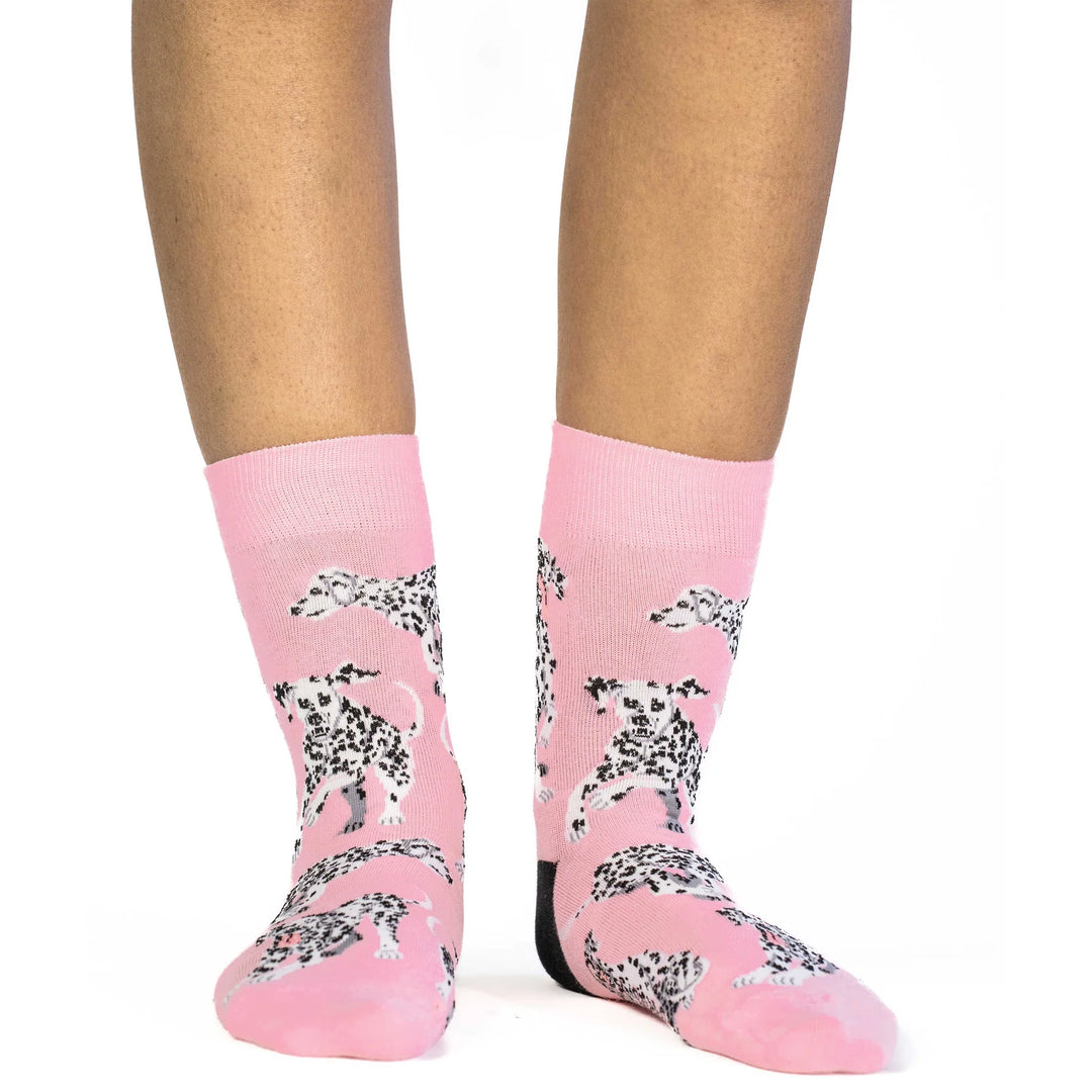 Chaussettes mi-mollet « Yoga Pug » de Good Luck Sock