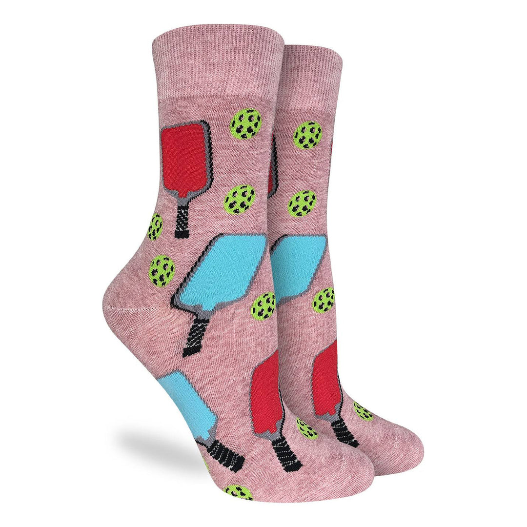"Pickleball" Cotton Crew Socks by Good Luck Sock