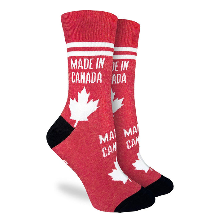 "Made In Canada" Cotton Crew Socks by Good Luck Sock