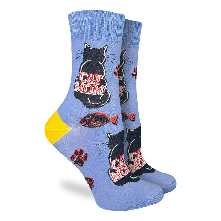 Chaussettes en coton « Chat dans une boîte » de Good Luck Sock - Medium