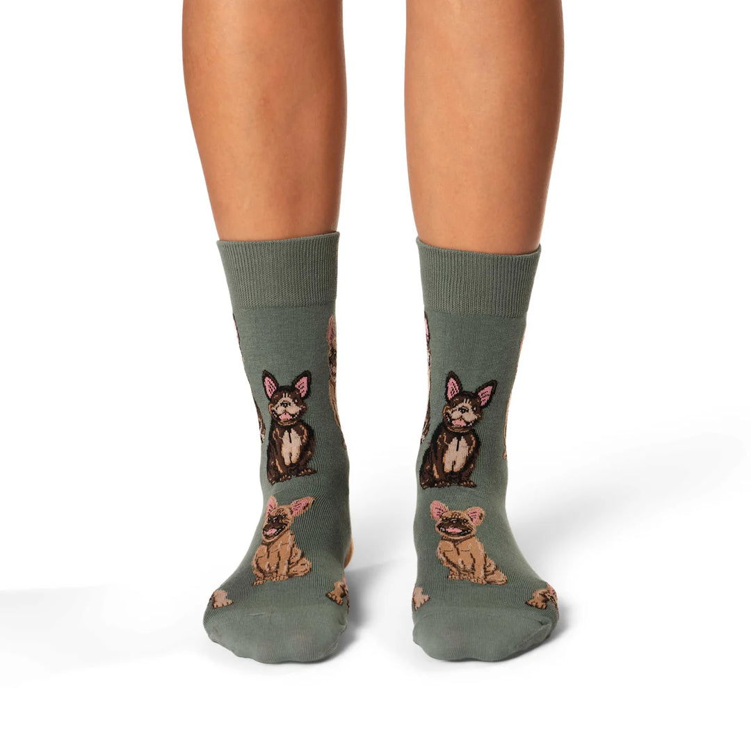 Chaussettes en coton « Bouledogue français » par Good Luck Sock