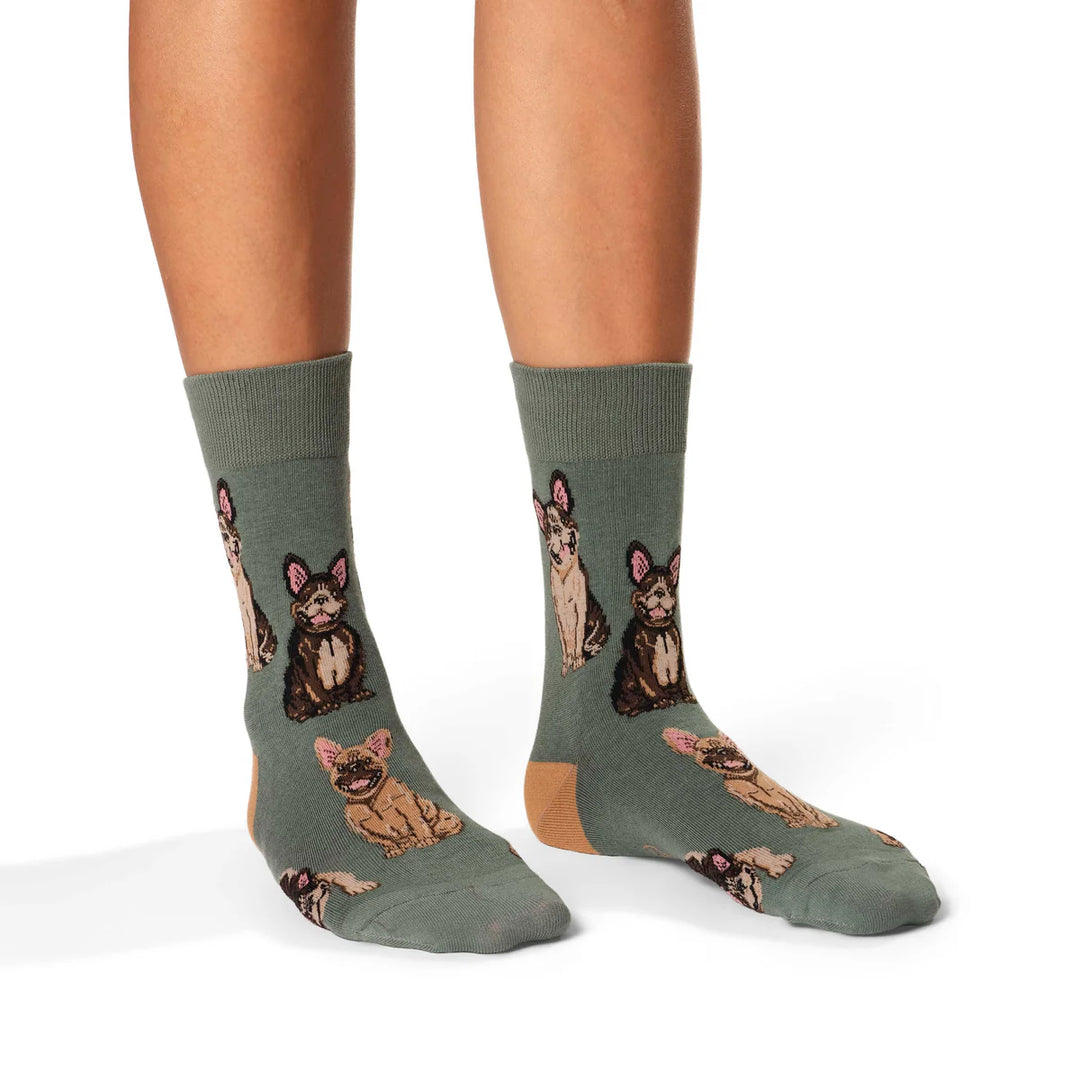 Chaussettes en coton « Bouledogue français » par Good Luck Sock