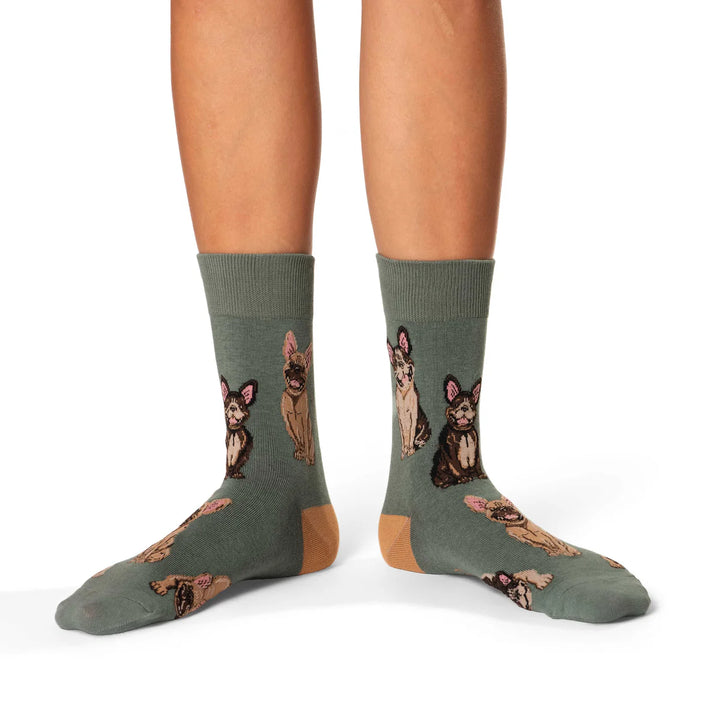 Chaussettes en coton « Bouledogue français » par Good Luck Sock