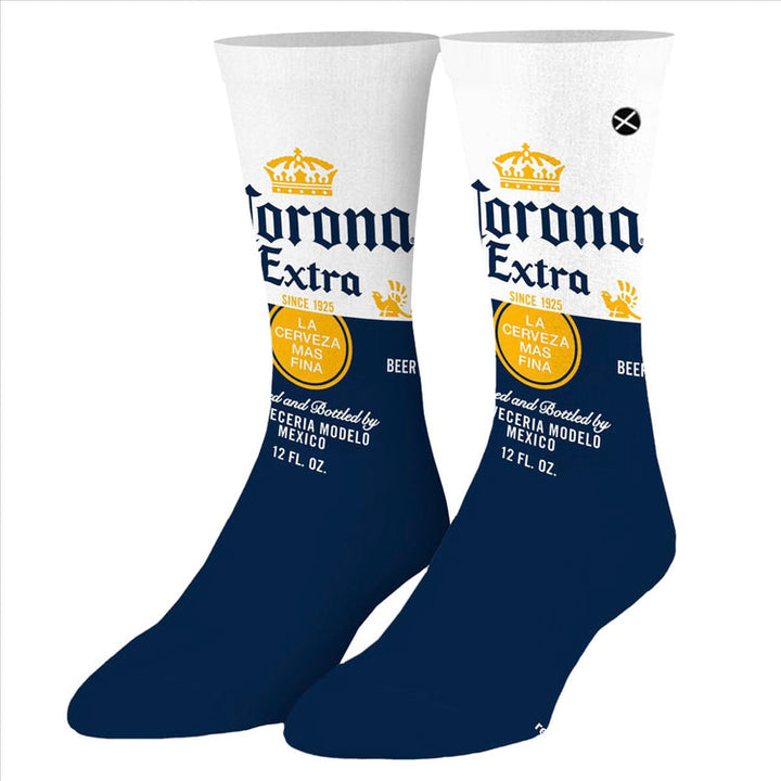 "Corona Label" Combed Cotton Crew Socks by ODD Sox