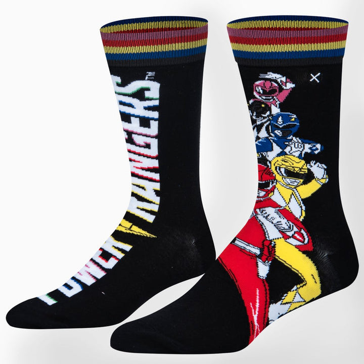 "Power Rangers Split" Cotton Blend Crew Socks by ODD Sox