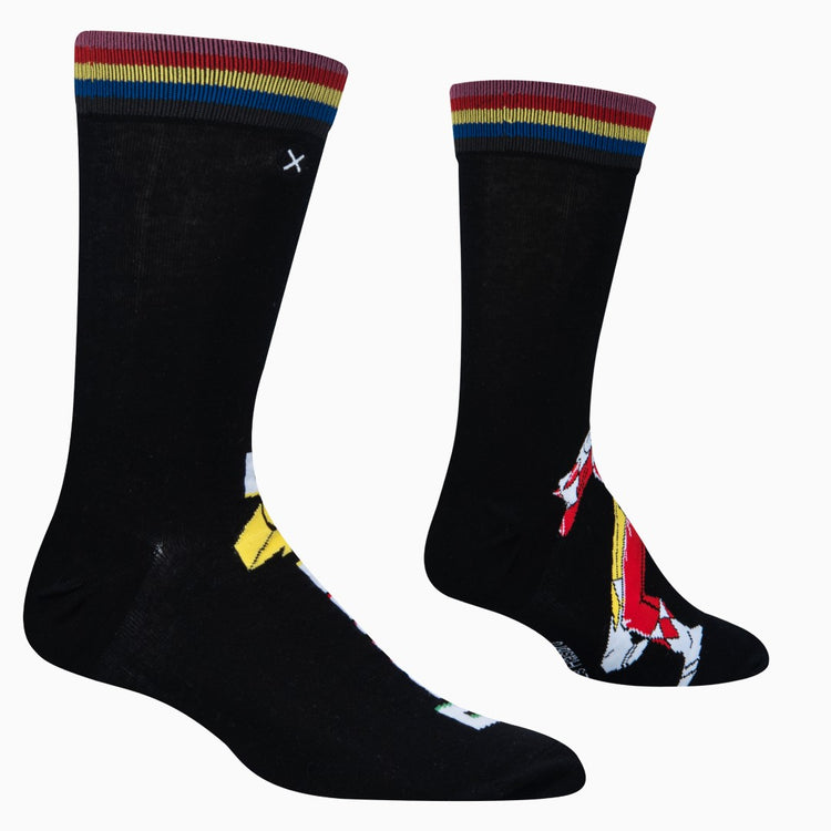 "Power Rangers Split" Cotton Blend Crew Socks by ODD Sox