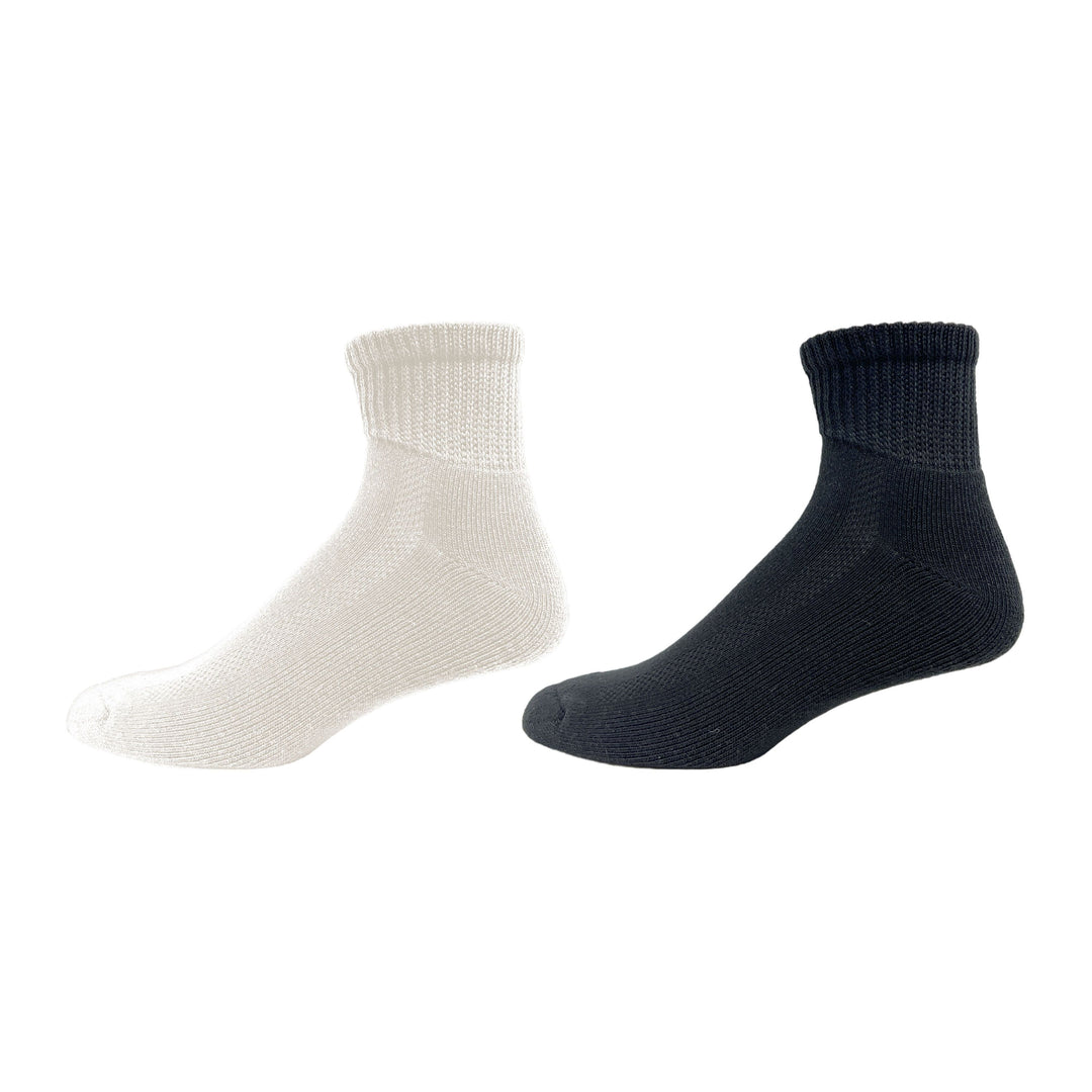 Cotton Casual "Half Cushion Sole Ankle" Diabetic Socks by Wellness - Large