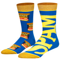 "Spam" Split Crew Socks by ODD Sox - Large