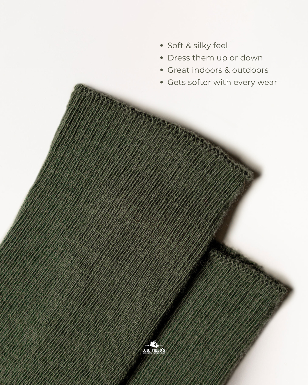 J.B. Field's Cashmere "Non-binding" Weekender Socks